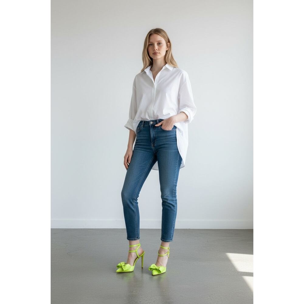 New Dee Ocleppo satin Fondo bow lime heels sz 40 - Picture 4 of 9